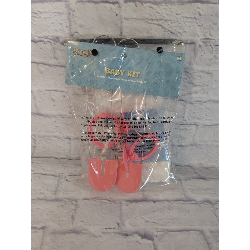 Big Baby Halloween Costume Adult Size Diaper (1) Pacifier‎ (2) Safety Pin (2)